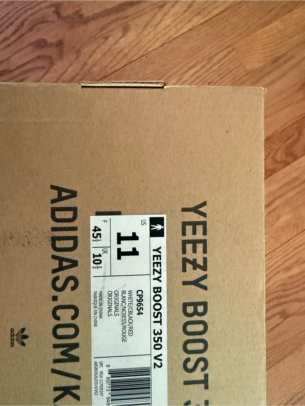 Yeezy Boost 350 V2 Zebra — White & Black with Red Accent - Picture 7 of 9